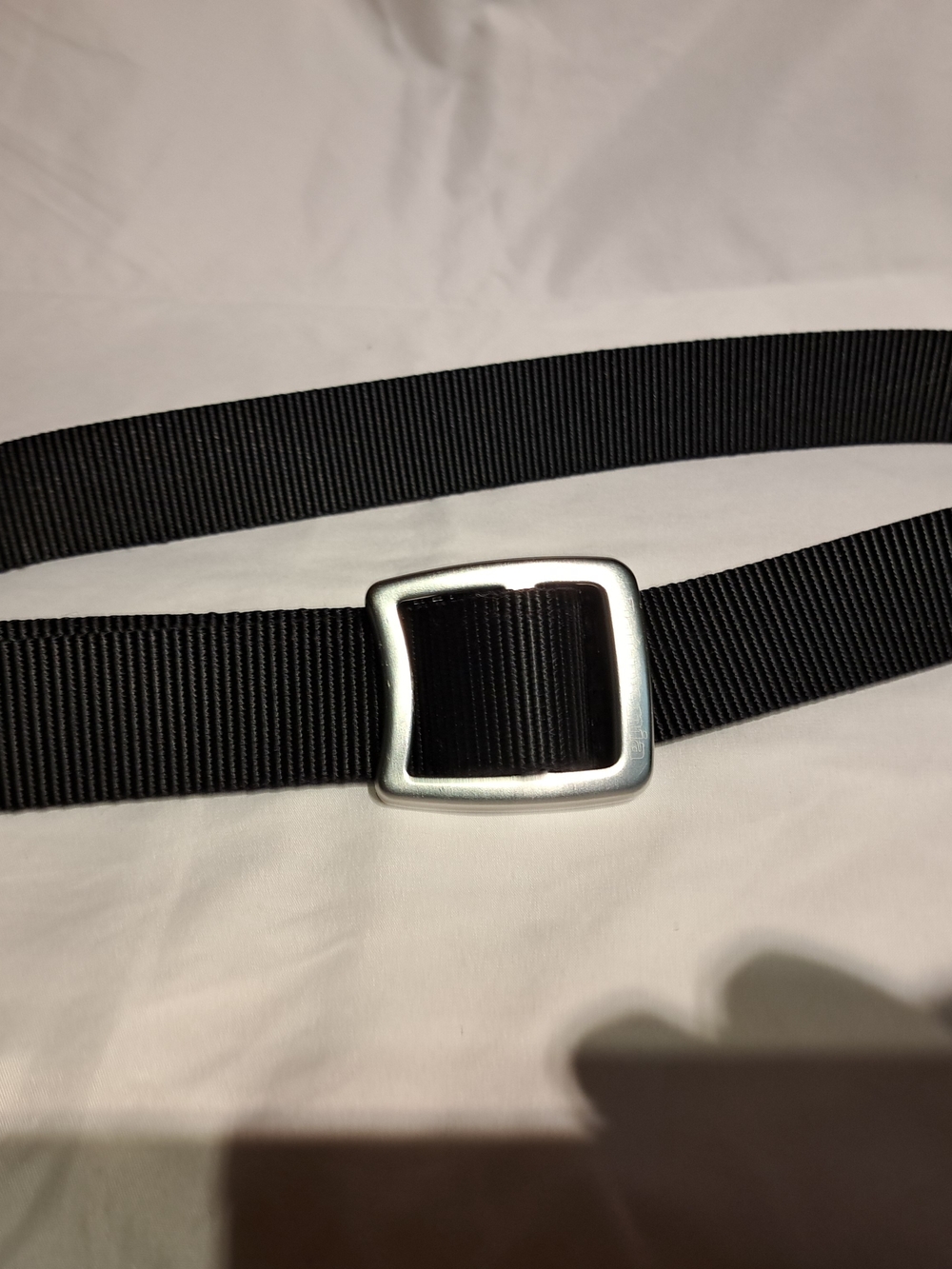 Patagonia Black Webbing Belt with Silver Buckle